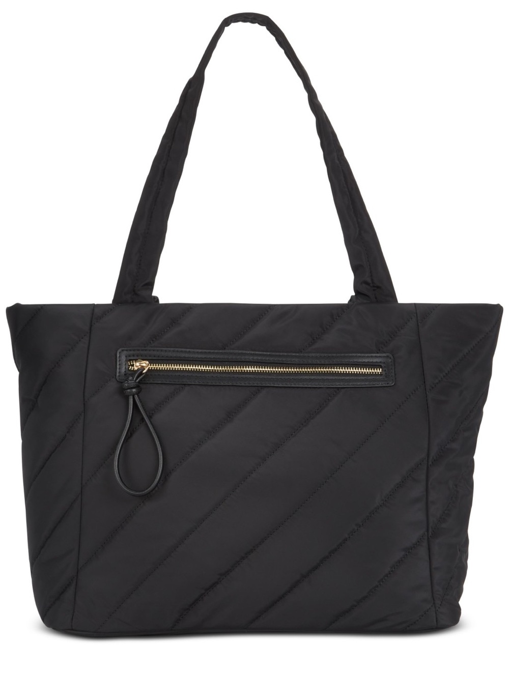 On 34th Nylon Xl Quilted Tote, Created for Macy's - Black